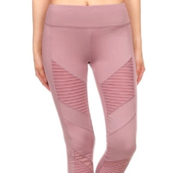 Mauve Purple Moto Comfy Style Leggings Athleisure - Picture 7 of 7